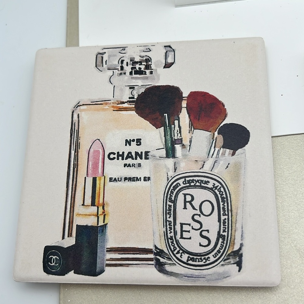 Coasters - Set Of Four Coasters Tile By Amanda Greenwood 4 x 4 NWOT - Picture 5 of 7